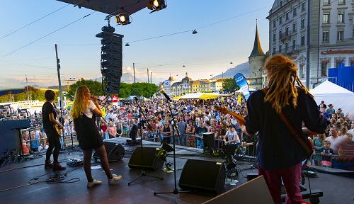 Eine unserer Bands am Luzerner Fest