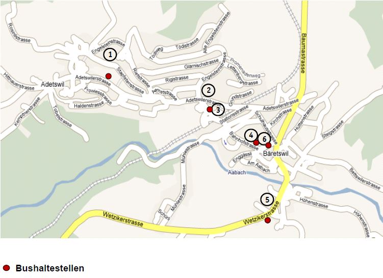 Ortsplan Bäretswil