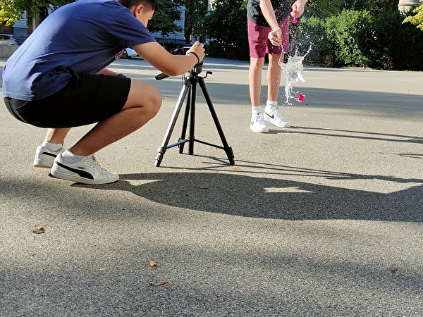 Schüler mit Slomo Cam
