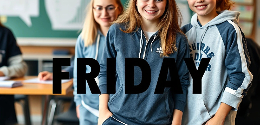 Schüler im Trainerlook