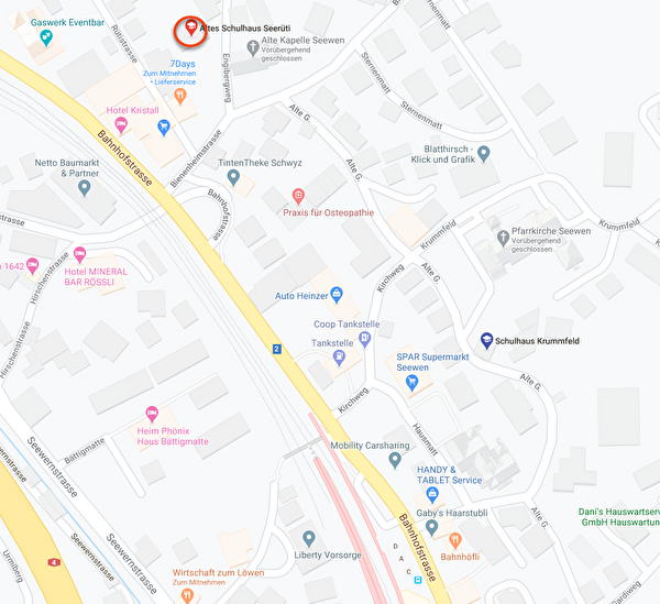 Lageplan Schulhaus Seerüti