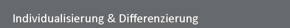 Individualisierung und Differenzierung