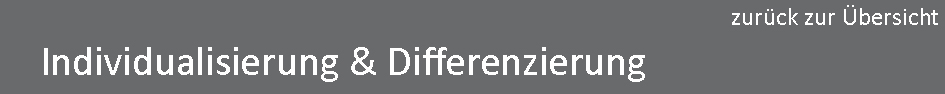 Individualisierung und Differenzierung