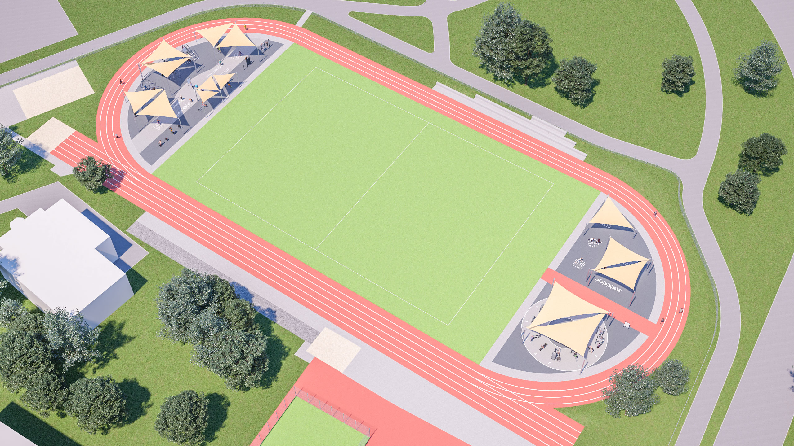 Visualisierung Sportplatz Buechholz Gesamtsicht