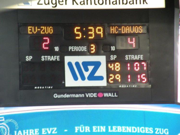 Leider verlor der EVZ nach einem spannenden 3. Drittel.