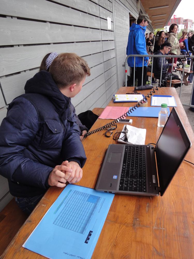 Das Turnierbüro - gut ausgerüstet...
