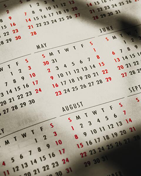 Nahaufnahme Kalender