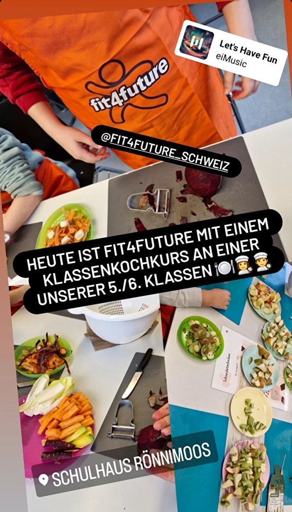 Fit4Future-Klassenkochkurs im Rönnimoos