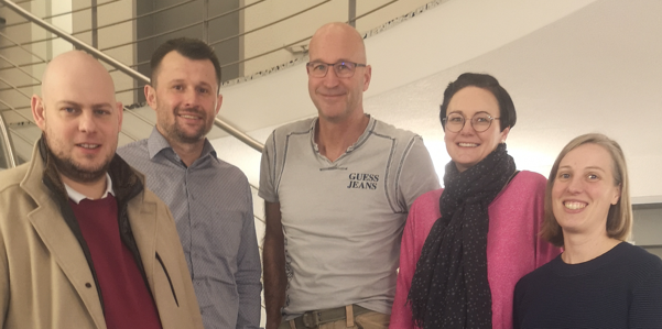 v. l.: Fabian Romer, Anes Zverotic, Christian Rufer, Maria Egloff, Monika Brunner