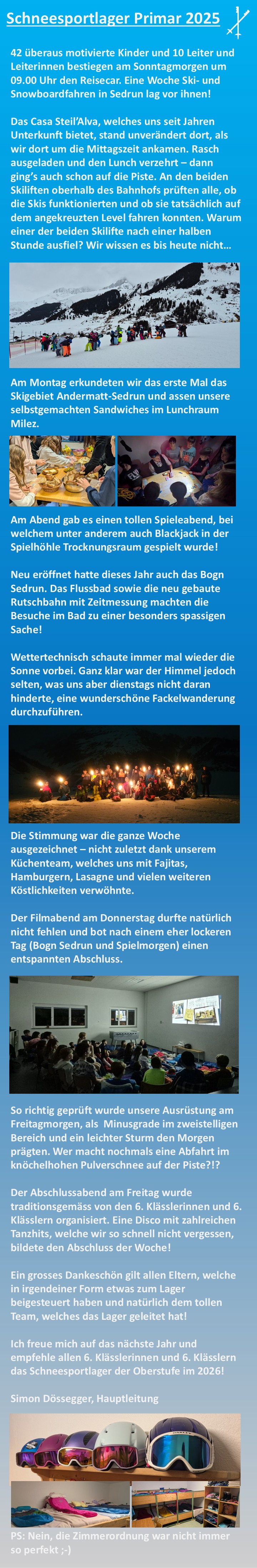 Bericht Schneesportlager