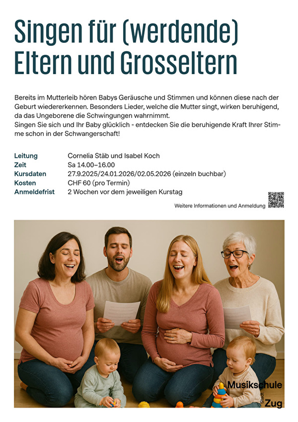 Flyer singen werdende Eltern