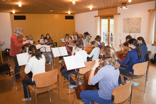 Probe mit den jüngeren SpielerInnen
