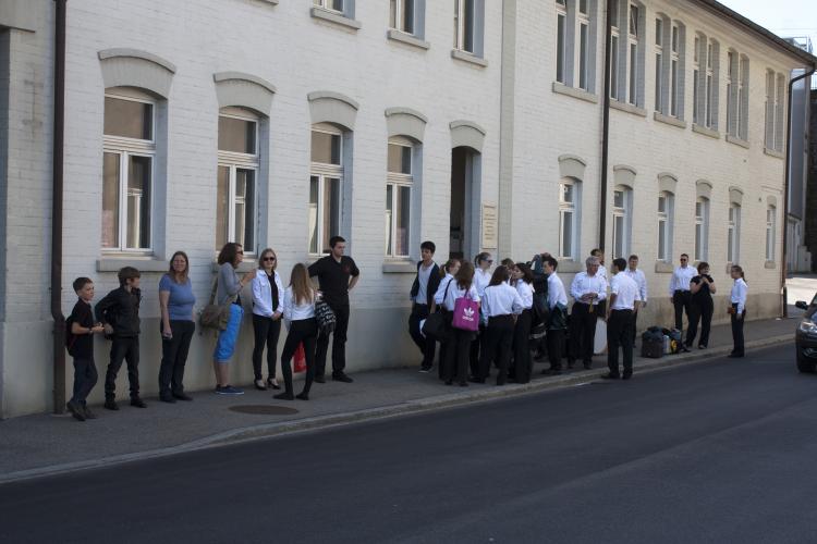 Warten auf den Bus