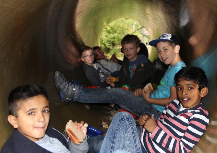 Nur der Fotograf guckt in die Röhre.