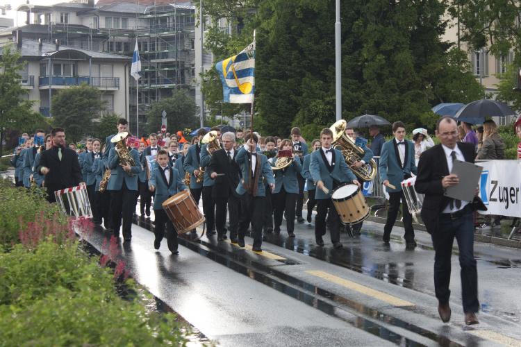 Als letzte Formation haben unsere Musikanten mit widrigsten Bedingungen zu kämpfen