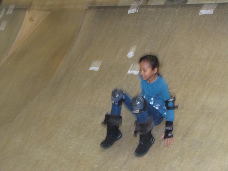 Dafür war das Runterrutschen von der Halfpipe umso schöner.