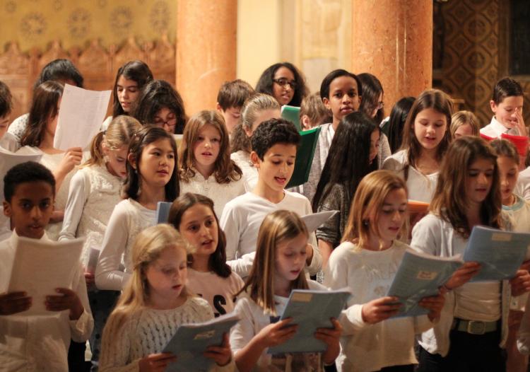 5./6.-Klässer singen