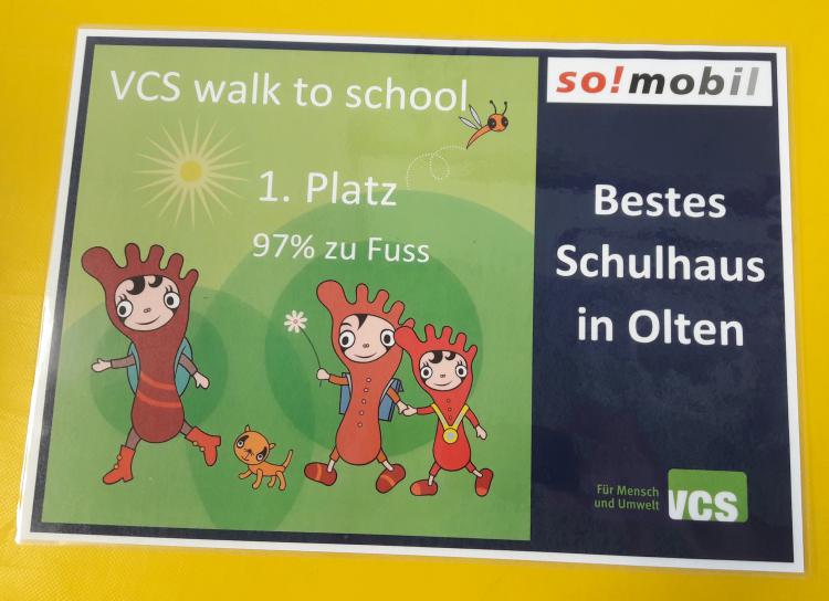 Walk to school - Urkunde