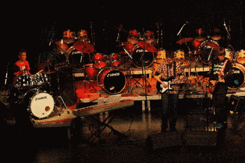 Band mit Joel Dietler, Timo Probst und Nino Sperisen