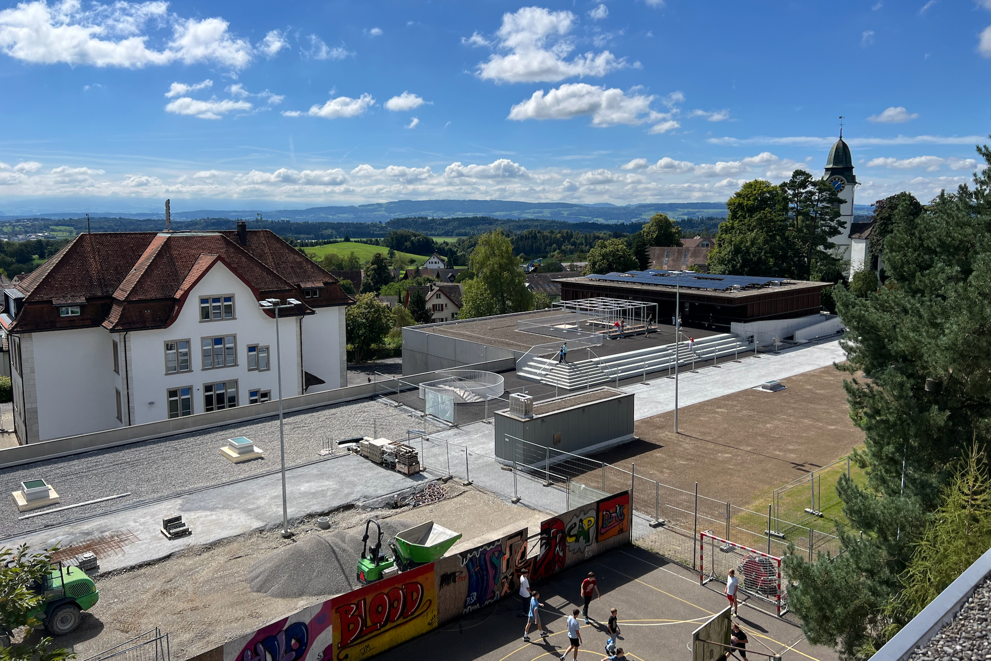 Blick vom Wettsteinschulhaus