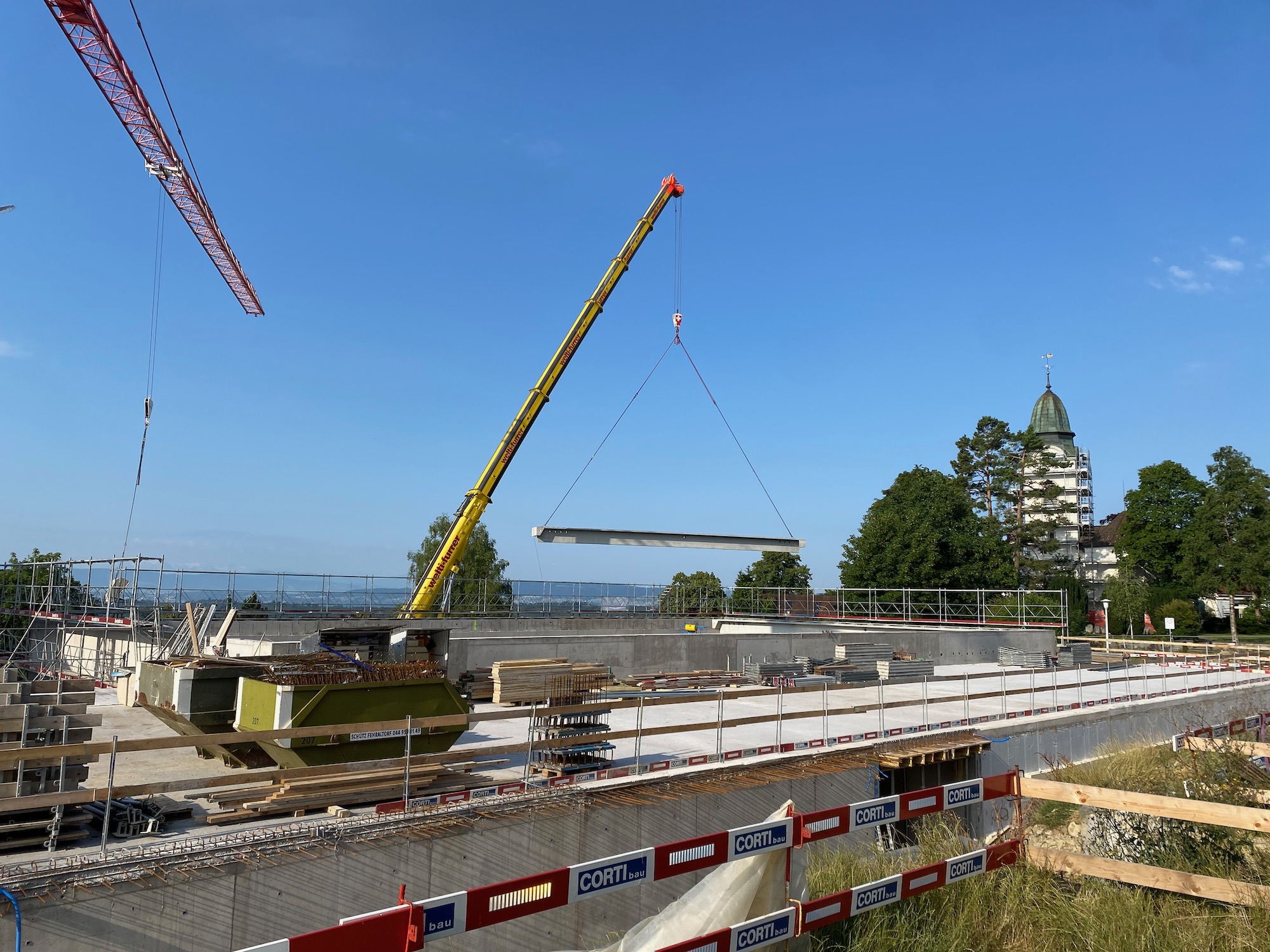 Montage der Dachträger, 27. 6. 23