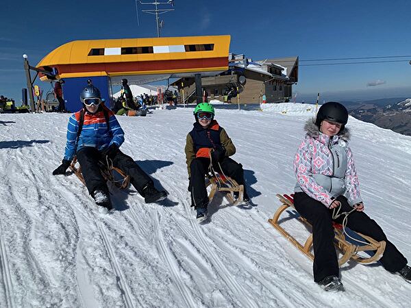 SchlittlerInnen auf dem Stoos