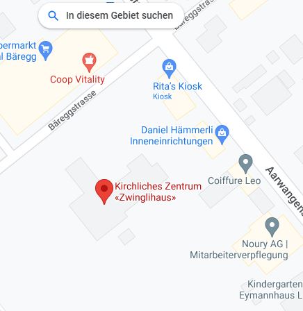 Lageplan Standort Zwinglihaus