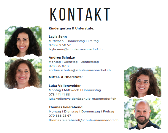 Kontakt Schulsozialarbeit