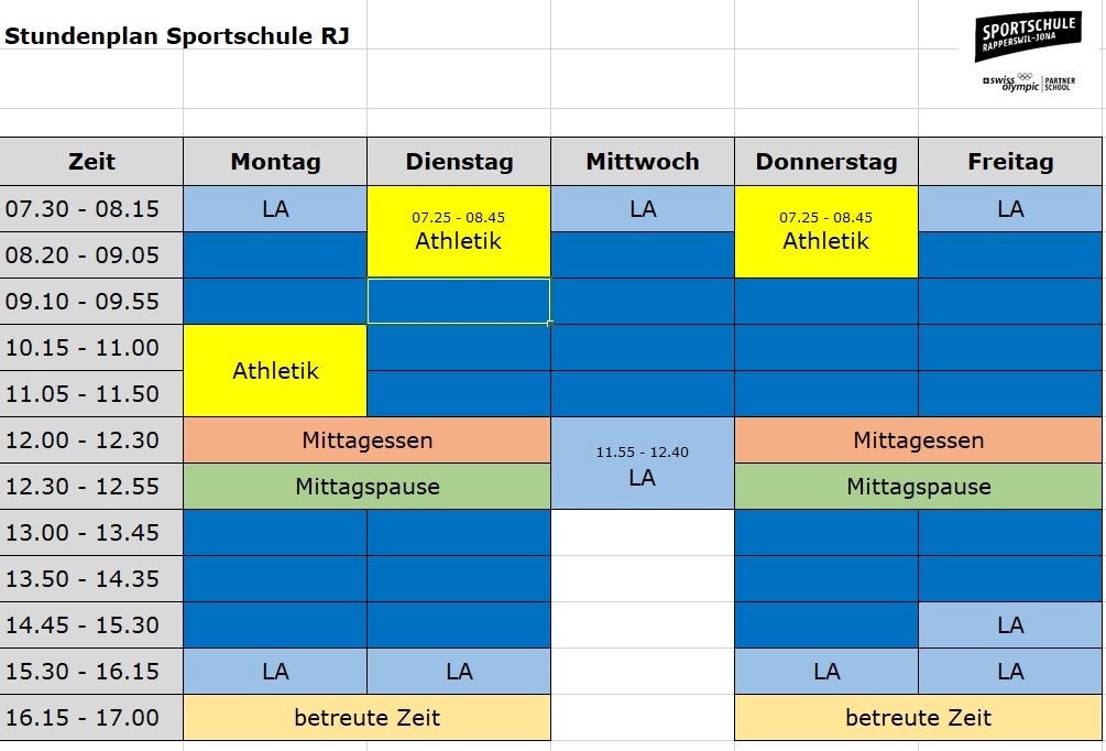 Musterstundenplan