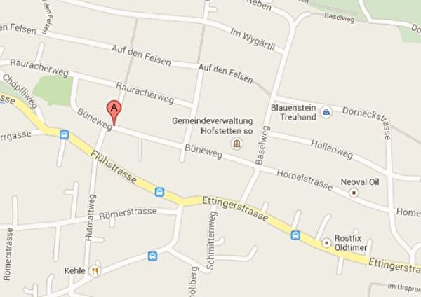 Anfahrt Primarschule Hofstetten