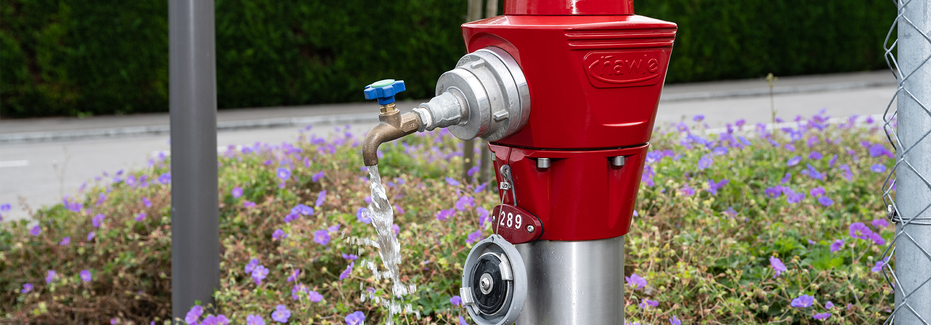 Bild eines Hydranten des Versorgungsgebiets der Gemeindewerke Villmergen