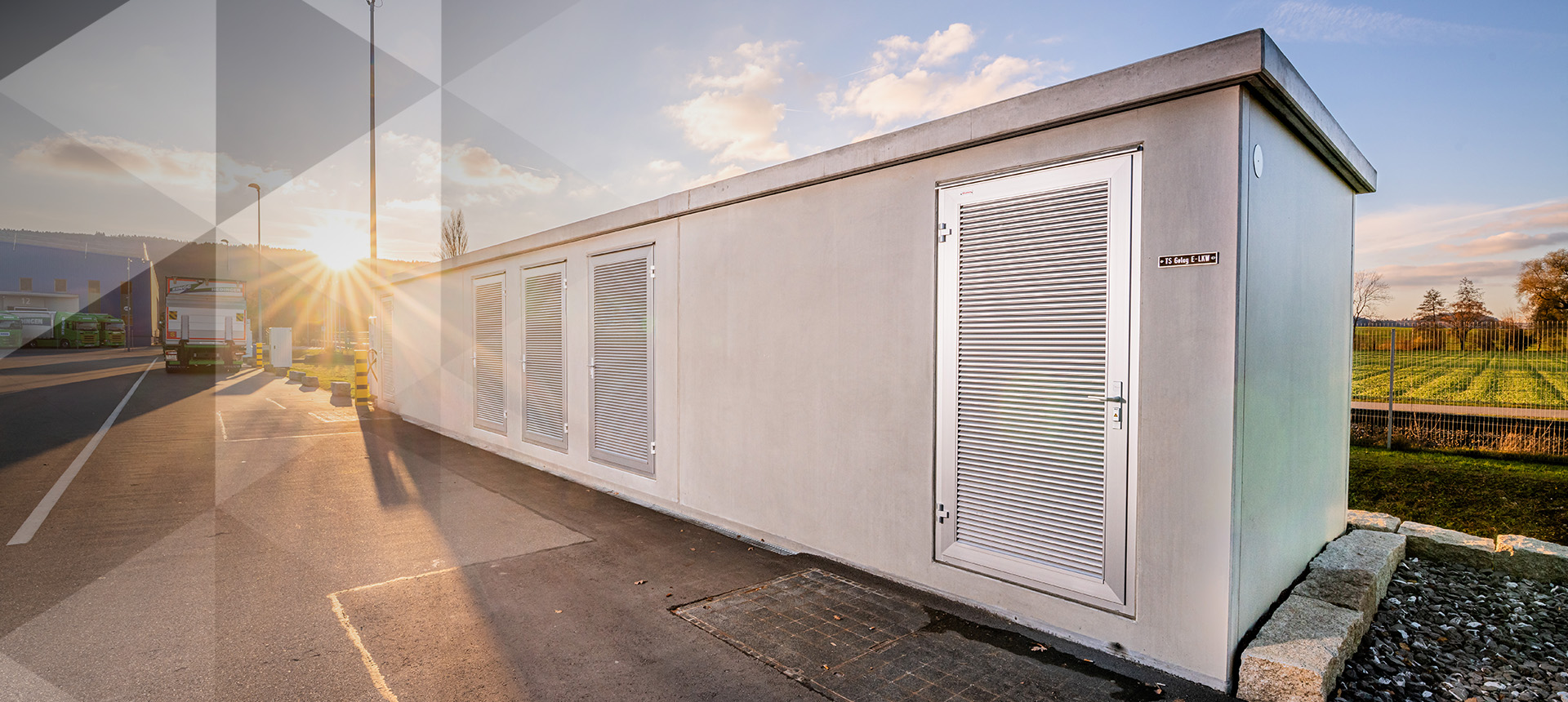 Aussenansicht Tranformatorenstation der Gemeindewerke Villmergen