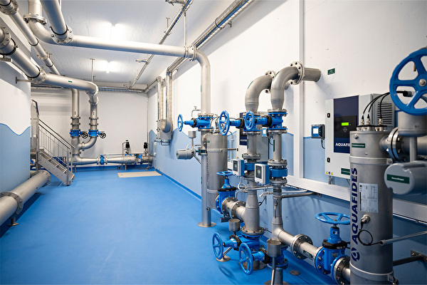 Bild Innenansicht Wasserreservoir Bergmättli der Gemeindewerke Villmergen