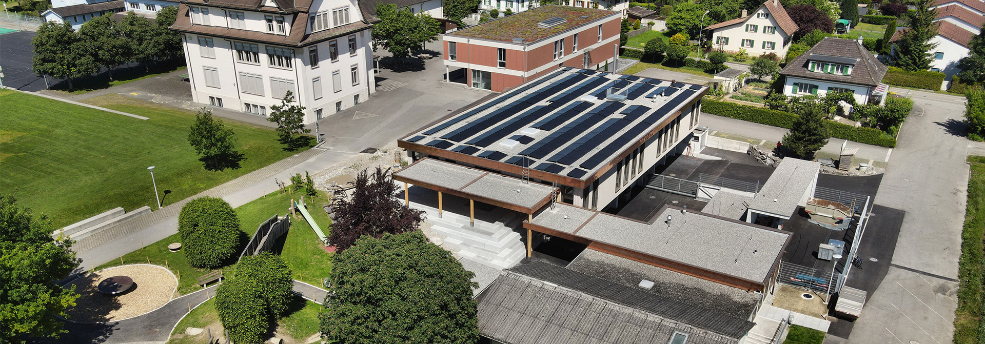 Bild Solaranlage des Kindergartens Dintikon