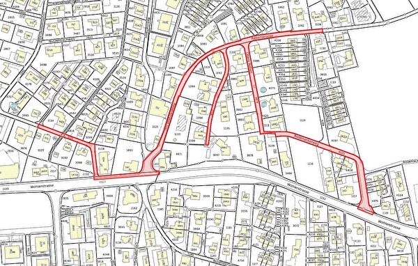 Rebenstrasse, Obere Reben, Winteristrasse und Bodenackerweg, Strom und Wasser