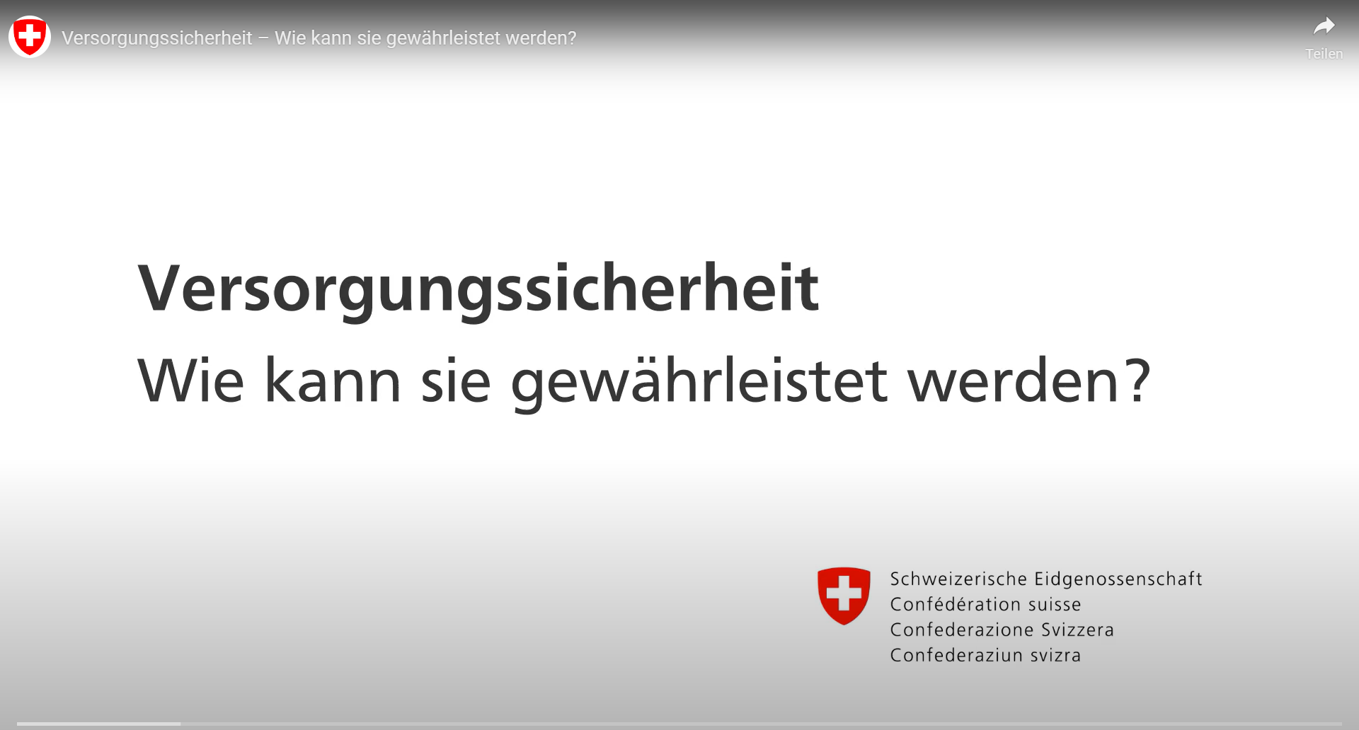 Video Versorgungssicherheit