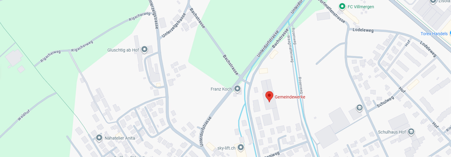 Standort der Gemeindewerke Villmergen auf Google Maps