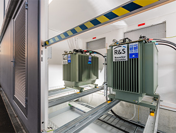 Innenansicht der Transformatorenstation GELOG