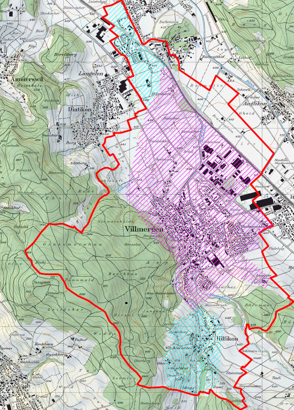 Bild des Netzgebiets Wasserversorgung der Gemeindewerke Villmergen