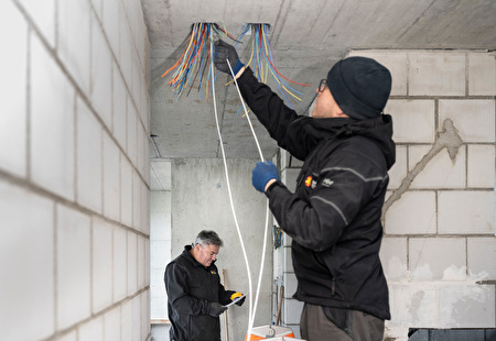 Unsere Elektroinstallateure an der Arbeit