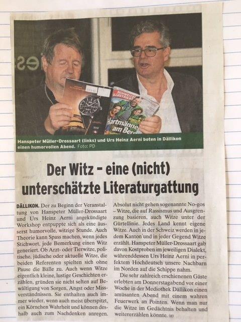 Lesung mit Hanspeter Müller-Drossaart und Urs Heinz Aerni

Anlass 29.11.2018
