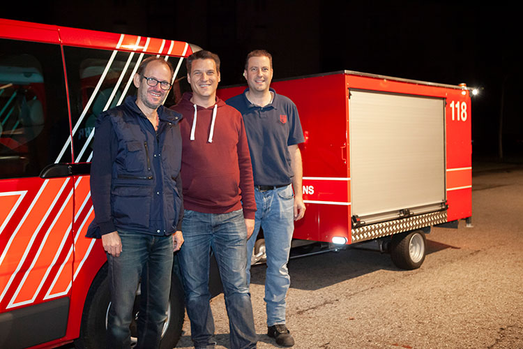 Die Beschaffungsgruppe: Beat Wuhrmann, Dominik Scheuber und Klaus Flury.