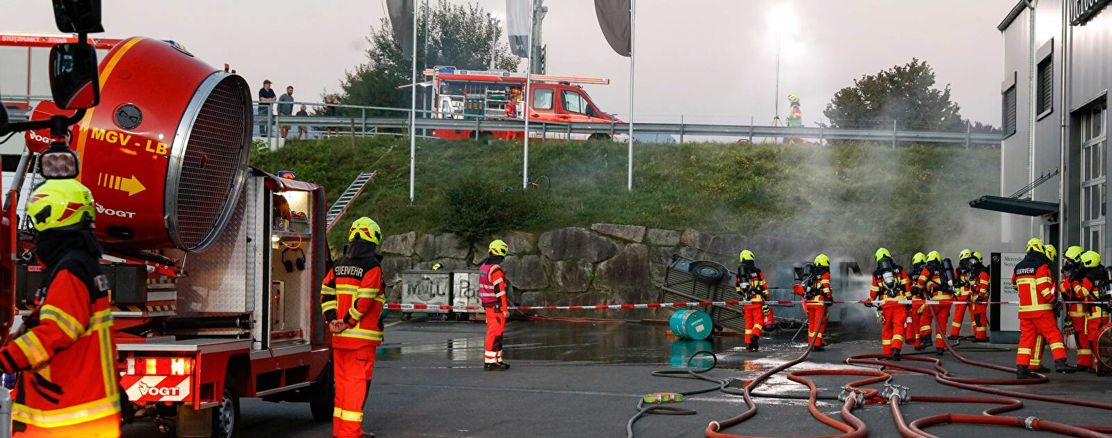 Brand im Gewerbegebiet