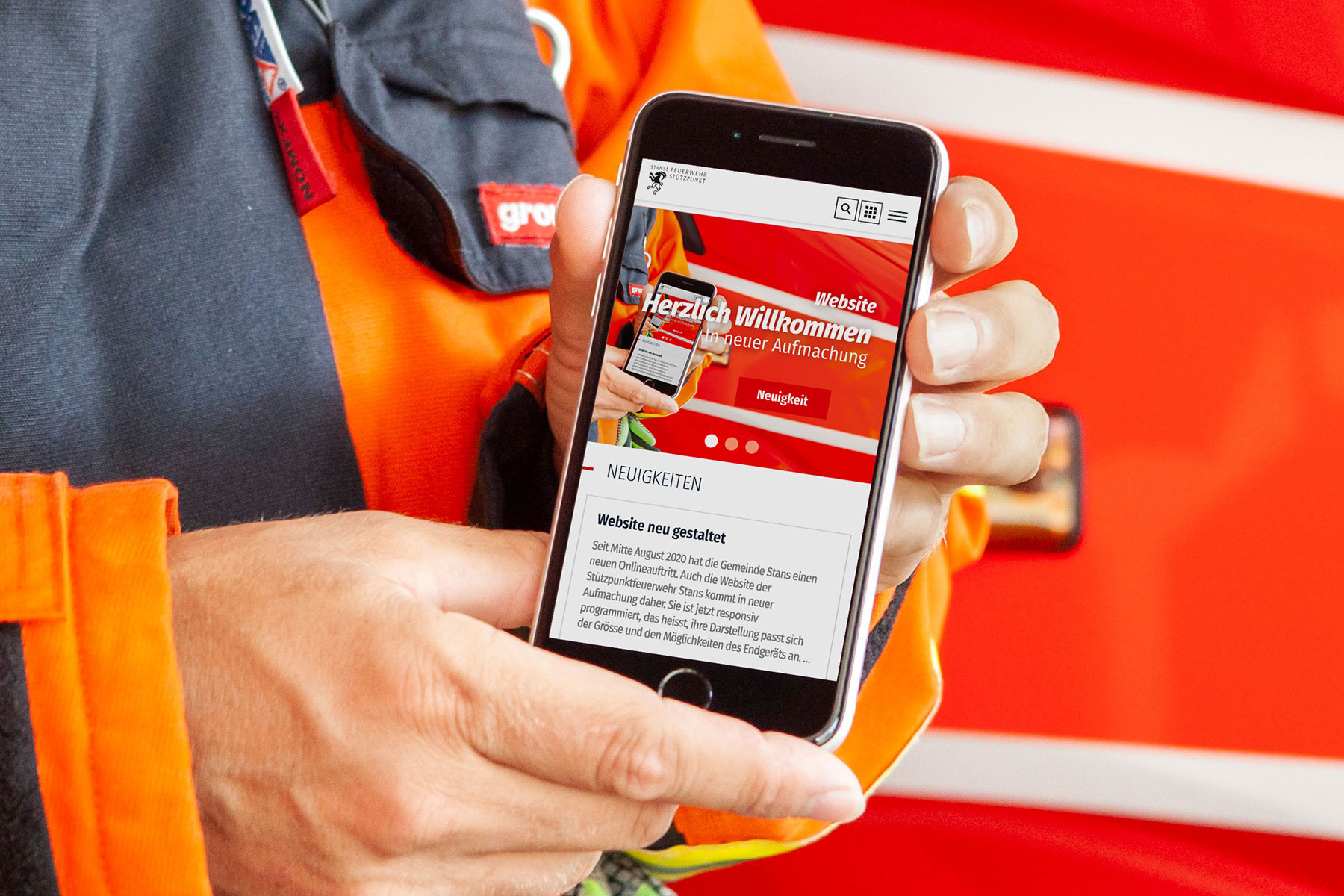 Die neu gestaltete Website der Stützpunktfeuerwehr Stans geht online.