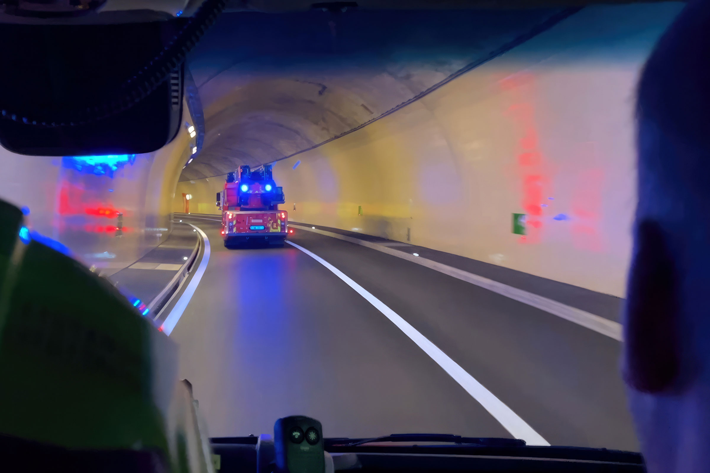 Mehrere Male fährt die Stanser Autodrehleiter im Auftrag der Stützpunktfeuerwehr Sarnen Richtung Obwalden.