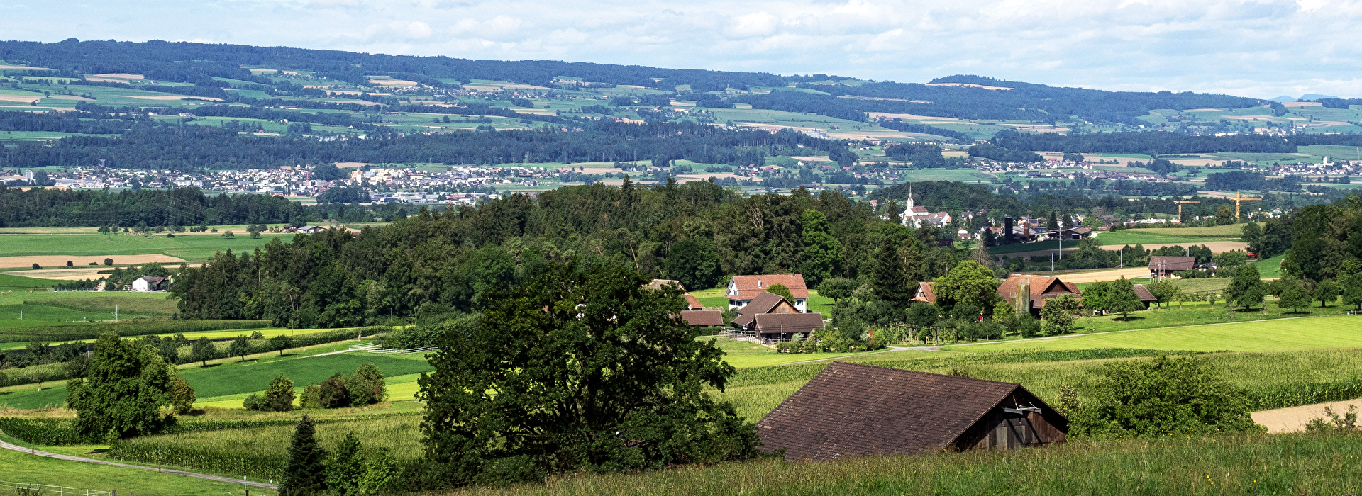 Panoramaaufnahme des Bezirks Affoltern.