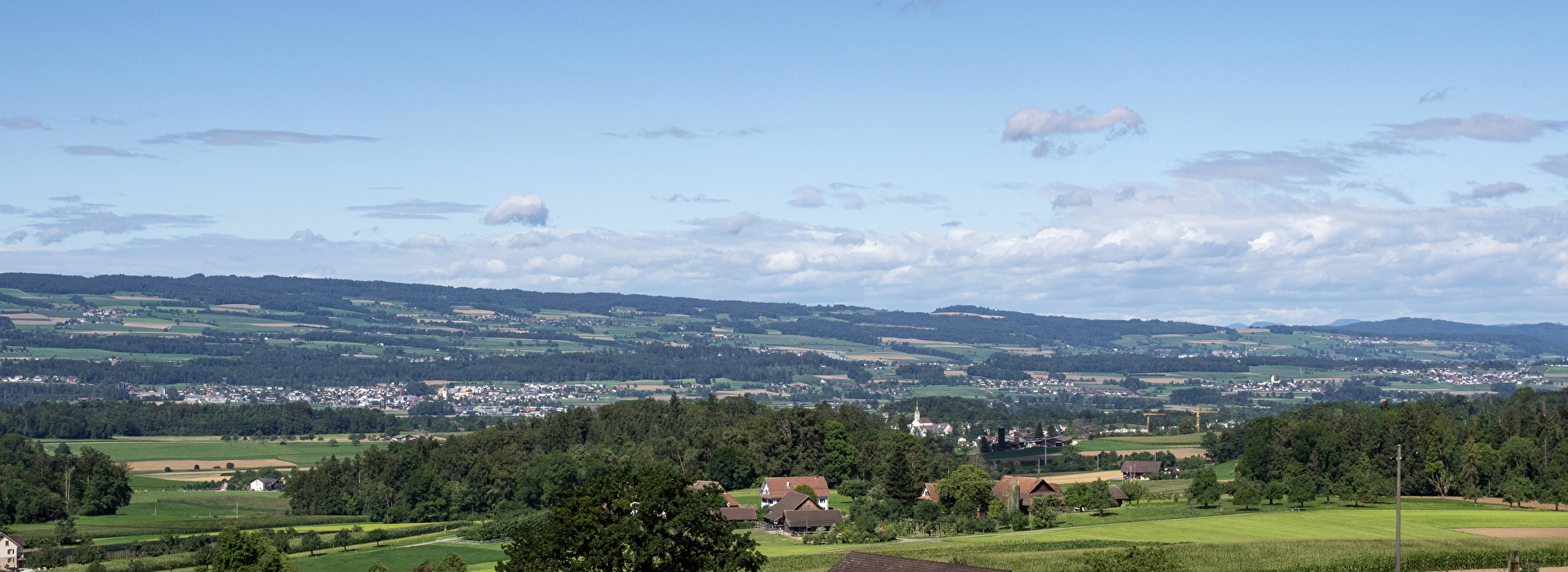 Panoramaaufnahme des Bezirks Affoltern.