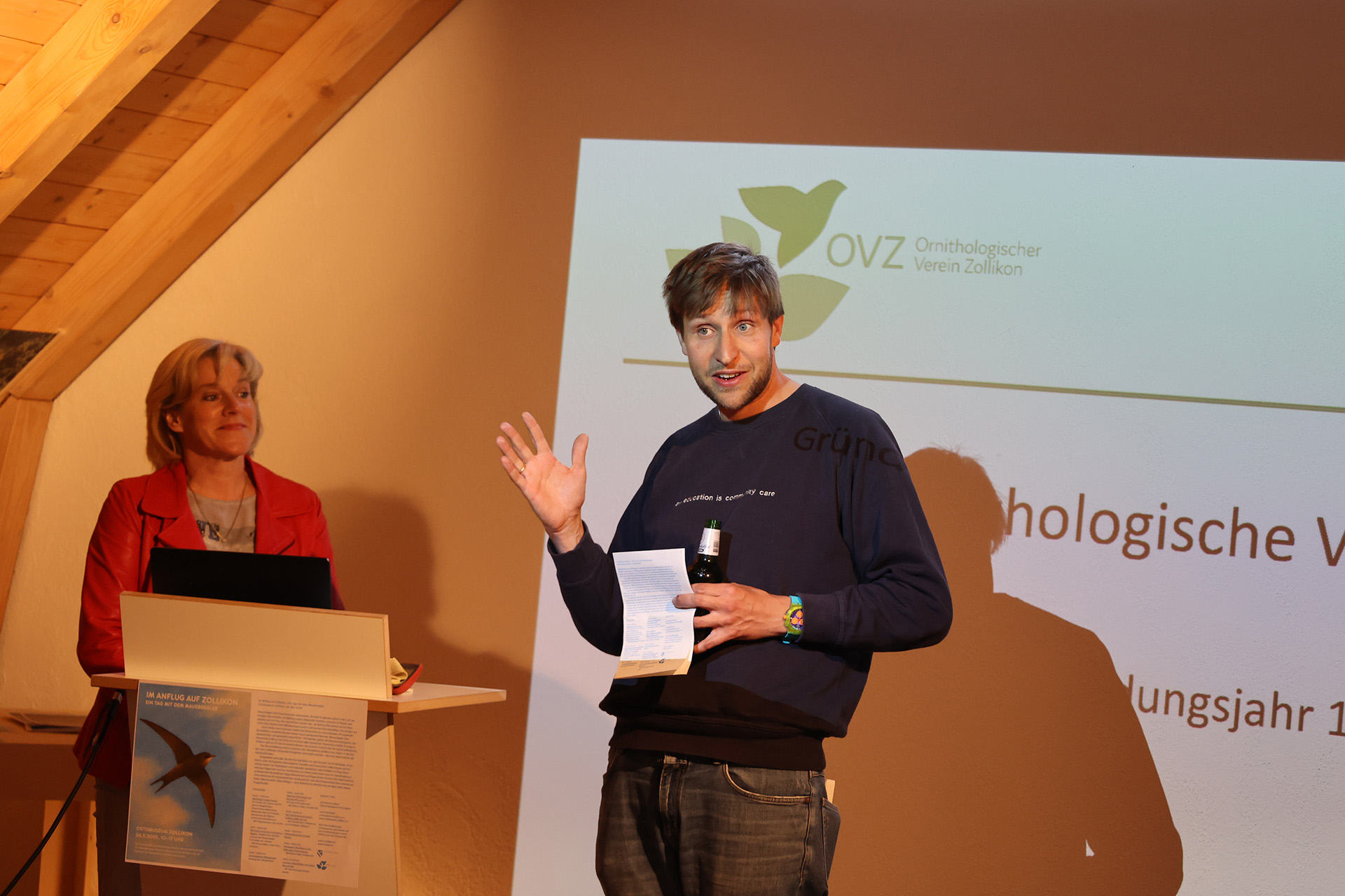 Der Ornithologische Verein Zollikon stellt sich vor
Mit Claudia Nett, Präsidentin OVZ und Rui Biagini, Mitglied OVZ
