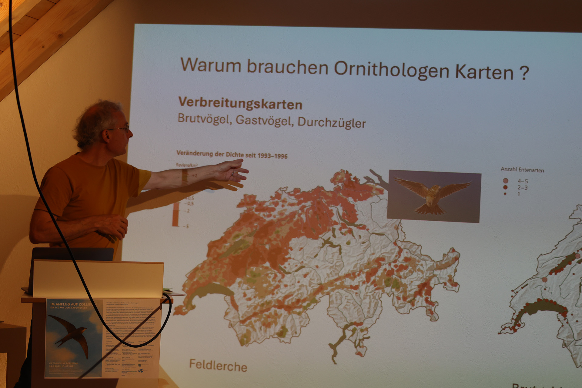 Was hat Ornithologie mit Kartografie zu tun? 
Mit Stefan Zoller, Orniplan AG
