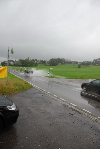Überflutete Strasse